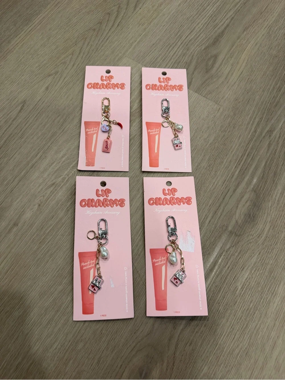 Studio Artifact Lip Charm Keychain Accessory - NWT 4pcs lot